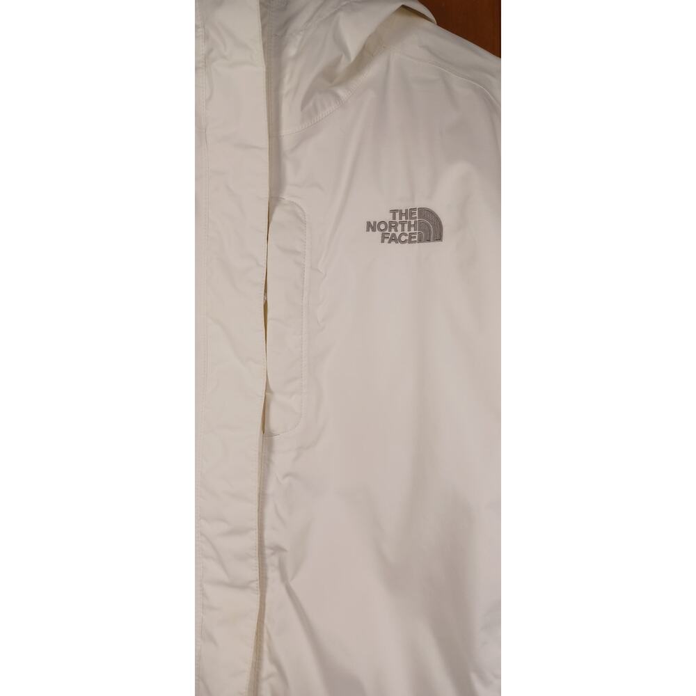 The North Face Women's Large HyVent Waterproof Hooded Rain Jacket White/Black - Picture 6 of 11